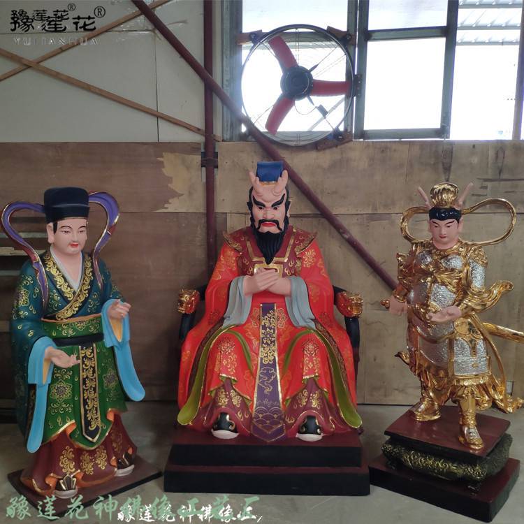 黑龙爷庙供奉神像 四海龙王雕塑 五龙爷佛像 龙父龙母神像