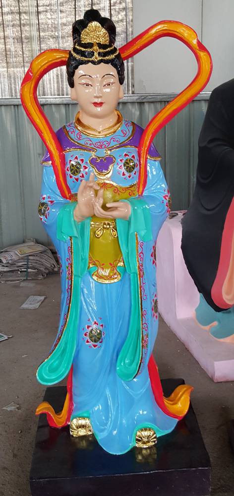 中国神话故事七仙女传说16米七仙女神像价格寺庙大型玻璃钢佛像七仙姑