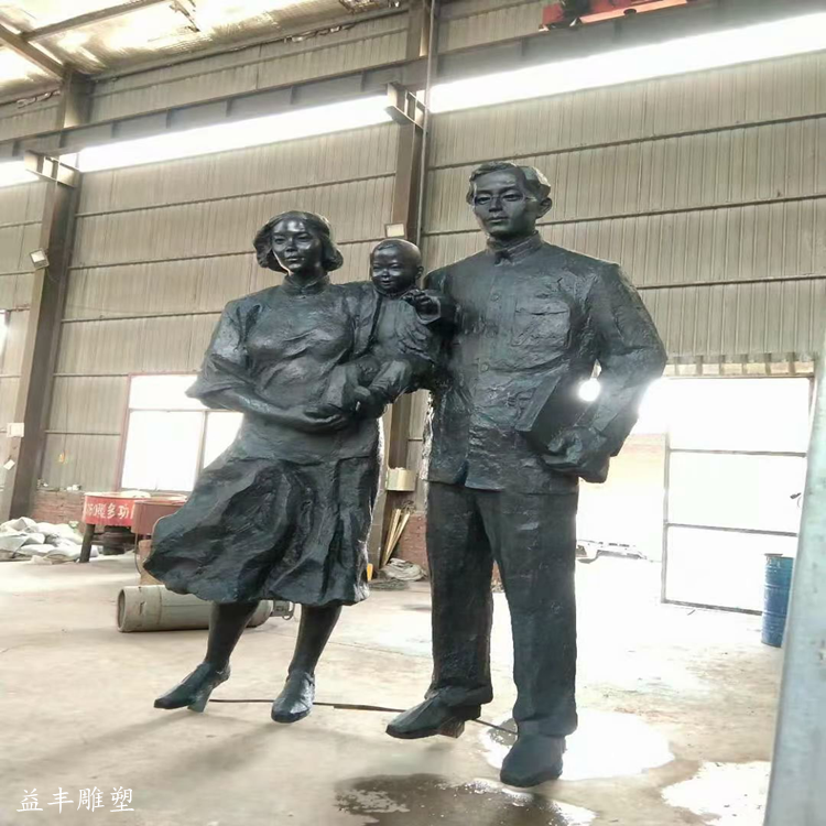江门红色主题雕塑玻璃钢红色文化雕塑纪念人物雕塑
