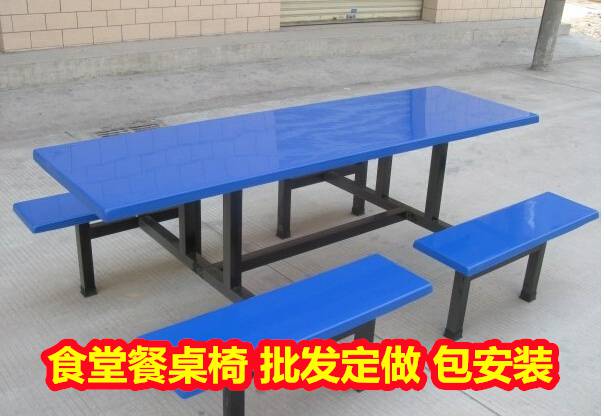 广西贵港四人位餐桌椅--连体快餐桌椅--支持实地考察