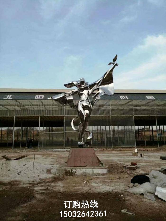 固体胜利女神雕塑厂家 标识雕塑 玻璃钢加工雕塑  