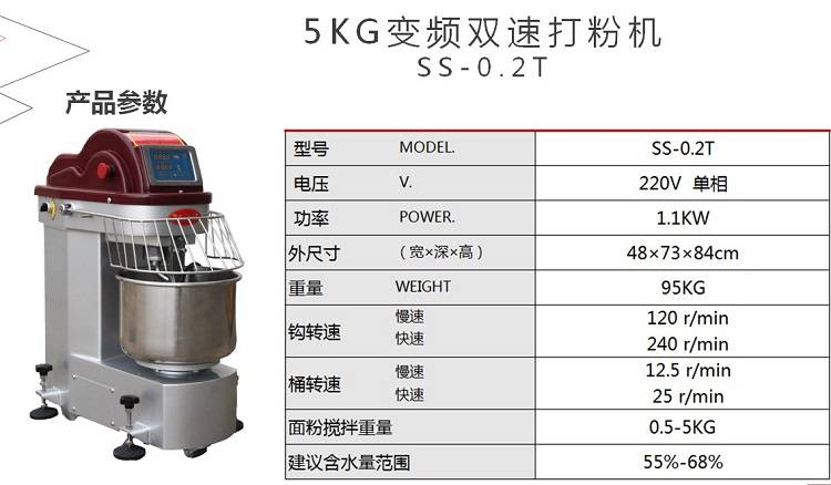 三麦ss05t和面机半包粉和面机上海和面机