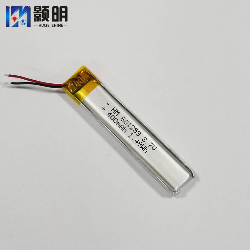 颢明hm601259软包锂电池400mah成人用品风火轮录音笔修眉器充电电池