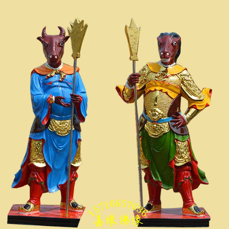 文判武判佛像地府神像厂家黑白无常仙塑像地藏王神像
