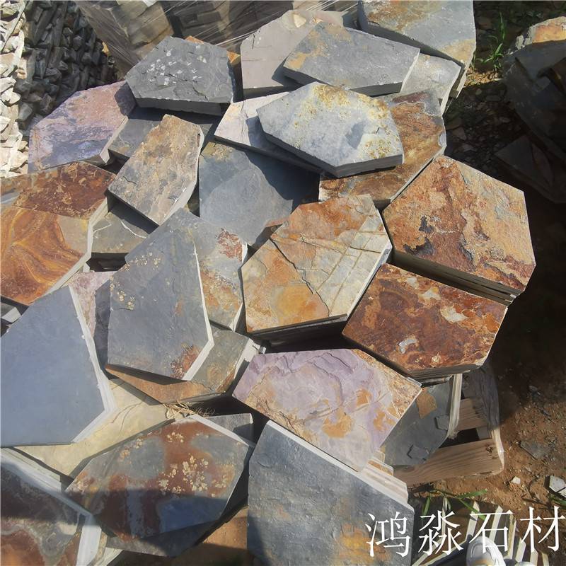 重庆天然铺地片石 花岗岩碎拼石价格