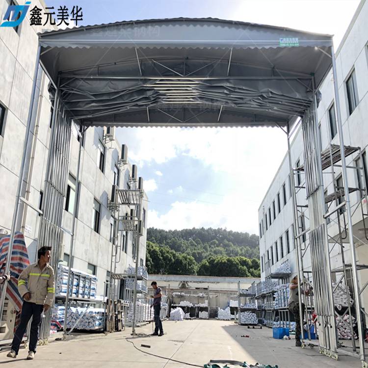 扬州伸缩自制雨棚/大型轨道式雨棚安全保障