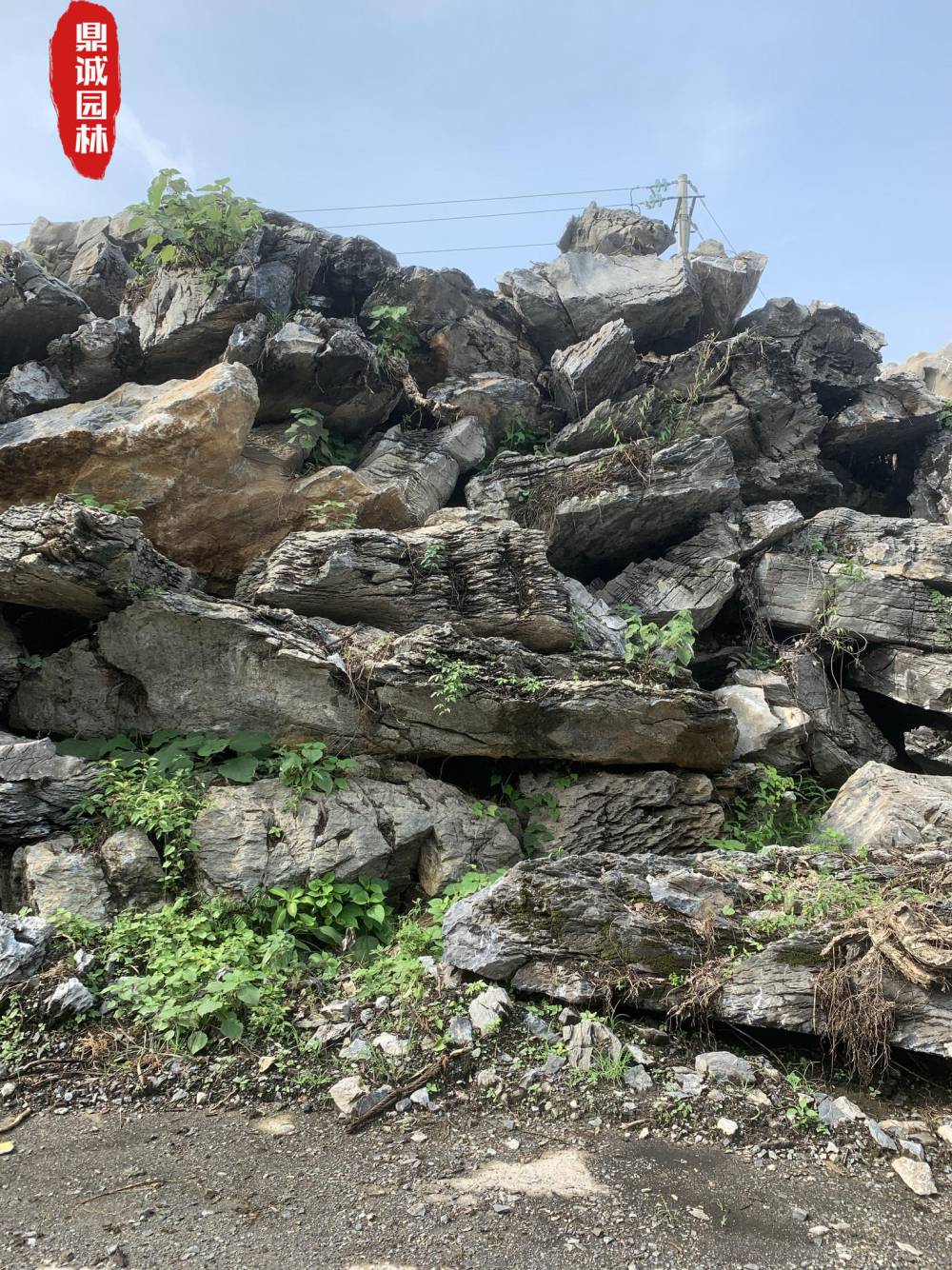 叠石大英石园林工程假山石灰色风化造景景观石