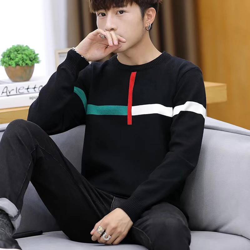 保暖毛衣休闲长袖圆领外贸出口T恤服装批发秋装库存长袖男装t恤