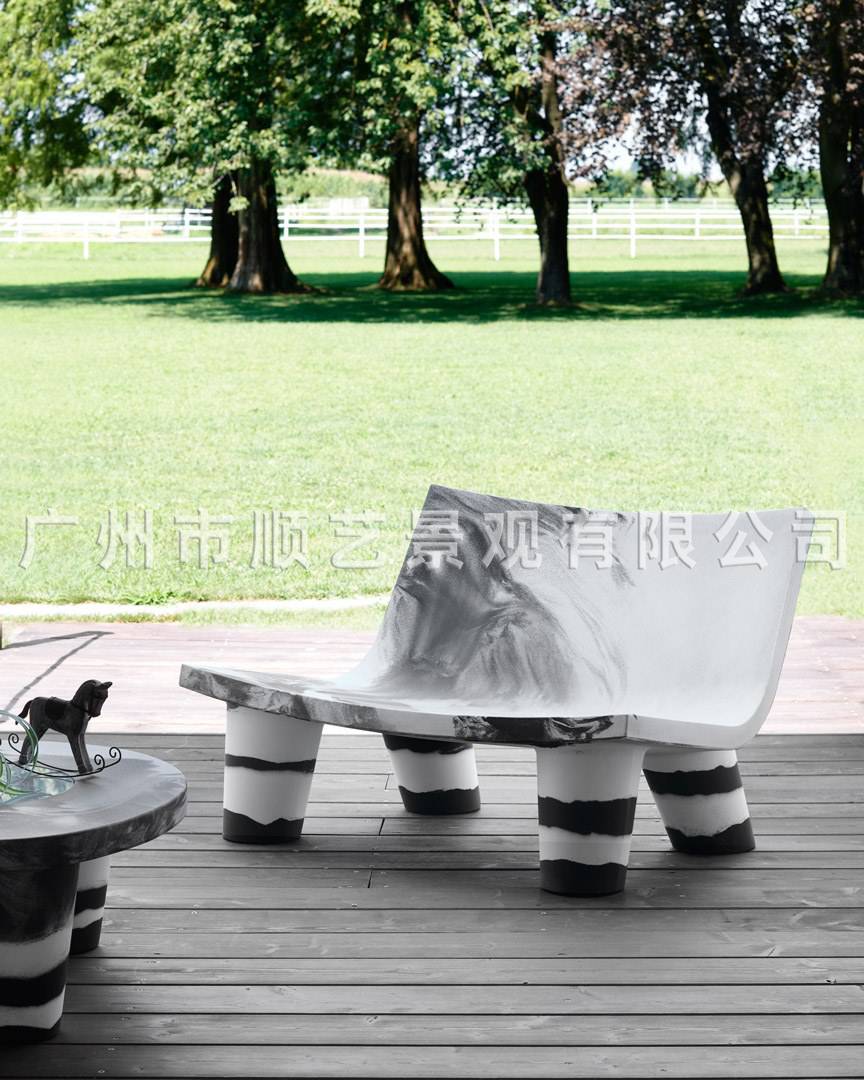 定制玻璃钢休闲座椅商场创意沙发茶几组合公共休息等候椅户外坐凳