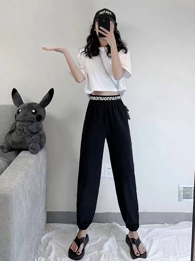 广东珠海裤子女休闲裤九分裤学生杂款便宜尾货女式休闲阔腿裤