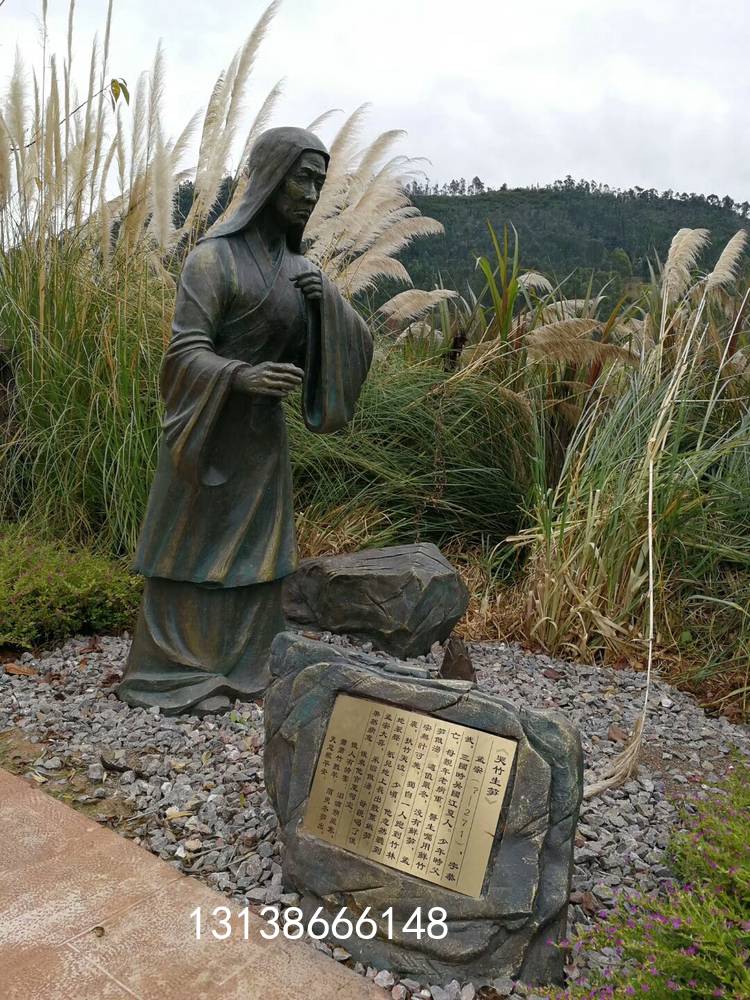 慈母孝子树脂古铜塑像不锈钢二十四孝文化圆雕山东城市公园摆件,二十