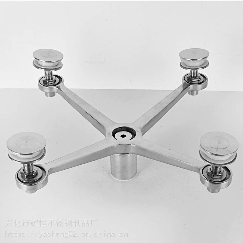 地铁站钢结构 点式驳接爪 夹8+8夹胶玻璃爪件 规格型号多样