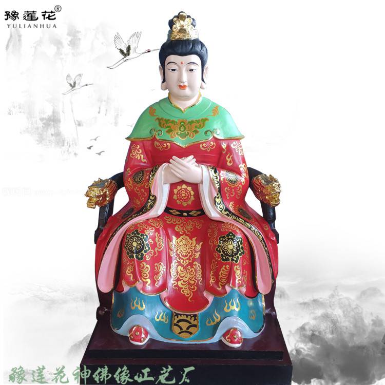 供奉三霄娘娘 三霄娘娘塑像 ***娘娘神像 眼光娘娘塑像