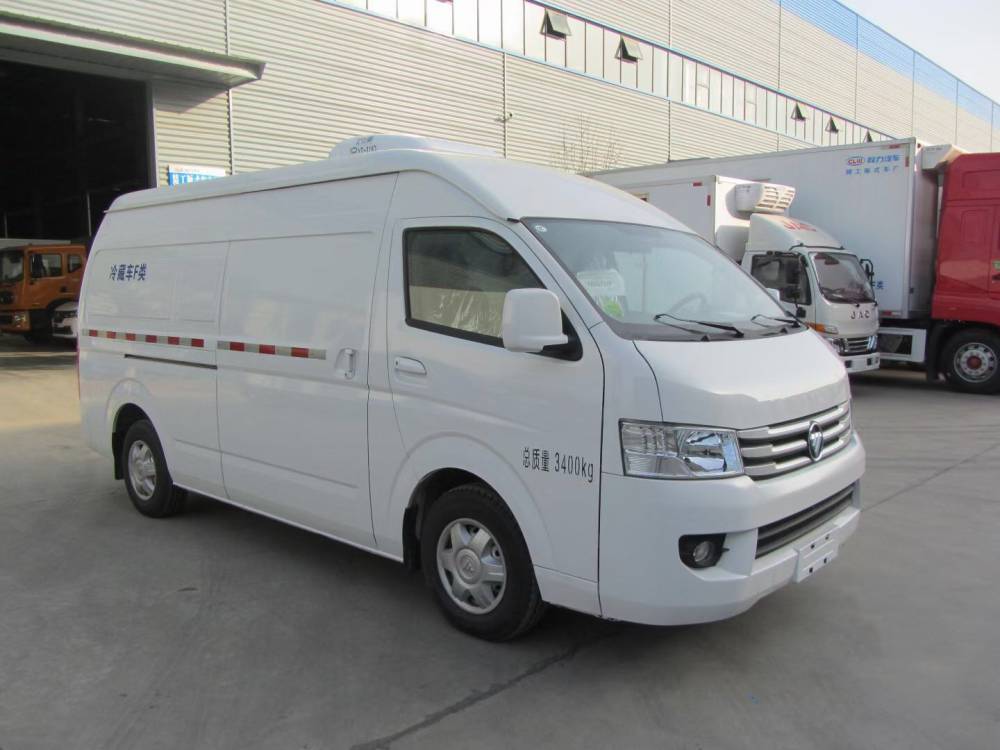 福田g9面包冷藏车小型药品面包型运输车蓝牌肉钩车