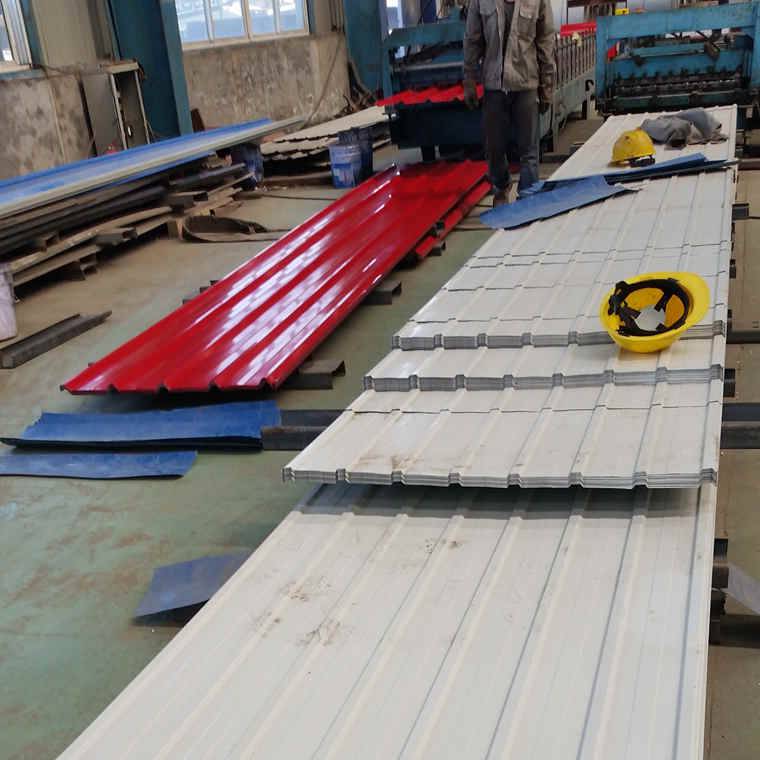 白灰彩钢瓦加工厂 双桥彩涂卷加工 0.3mm厚彩钢瓦