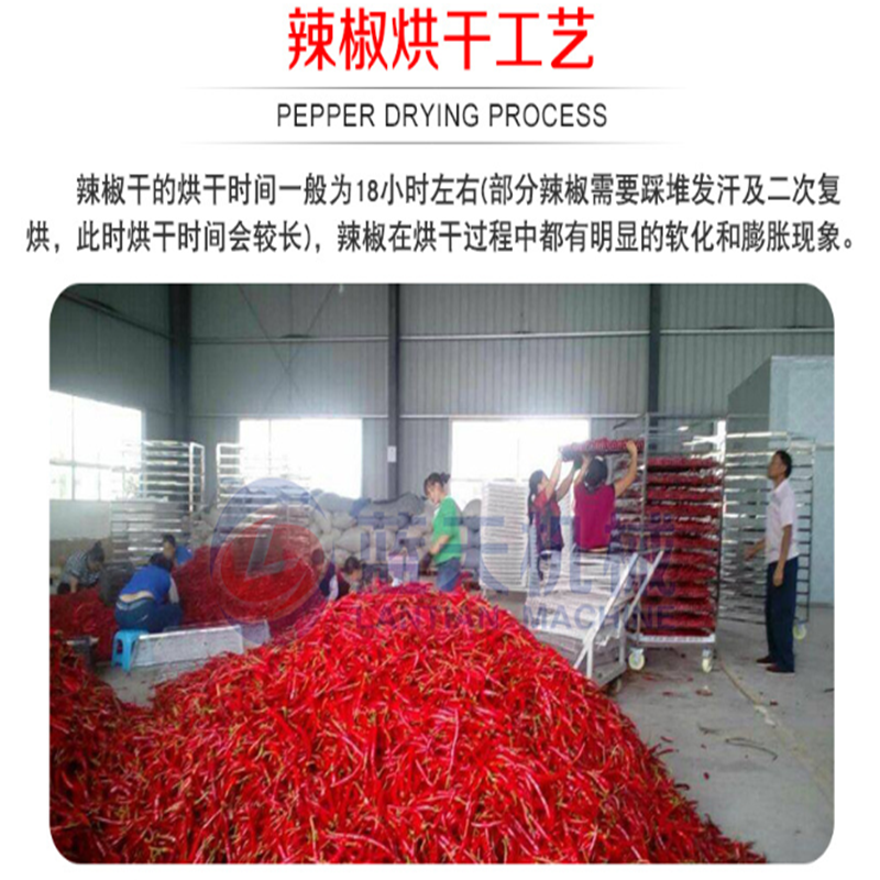 蓝天辣椒烘干机成都辣椒烘干机烘干时无需人员看守