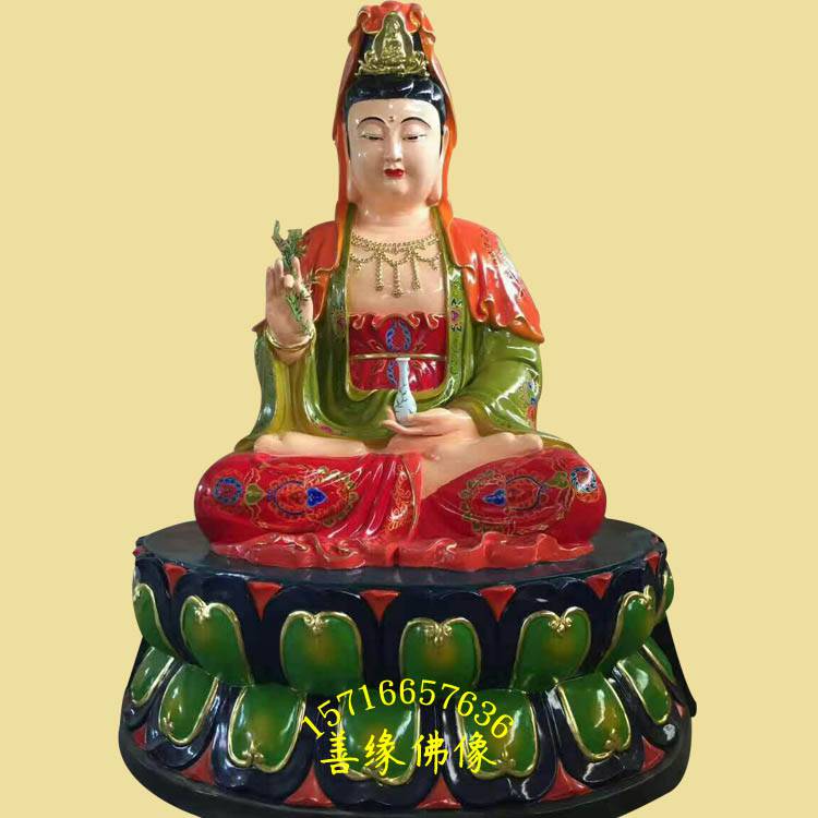 观音菩萨神像定制彩绘马头观音神像十二圆觉菩萨佛像