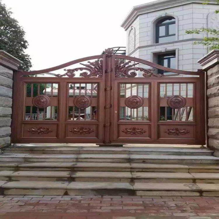 邢台广宗现代别墅大门欧式围墙护栏定制设计