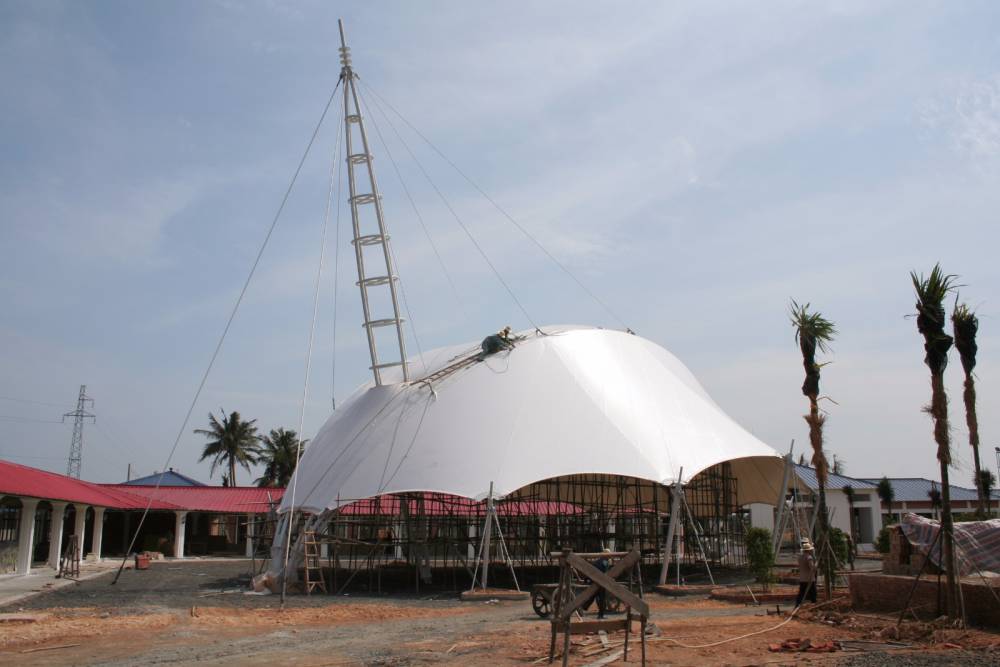 江苏镇江膜结构篮球场 pvdf膜材料品质