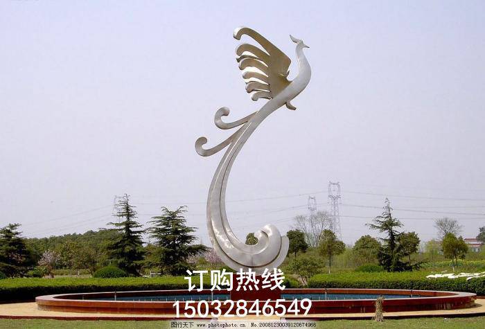 户外火凤凰雕塑厂家 户外摆放 标识雕塑
