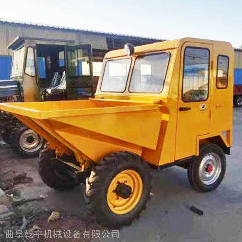 定做柴油小自卸车混泥土搅拌接料车乾宇机械2吨载重液压自卸翻斗车