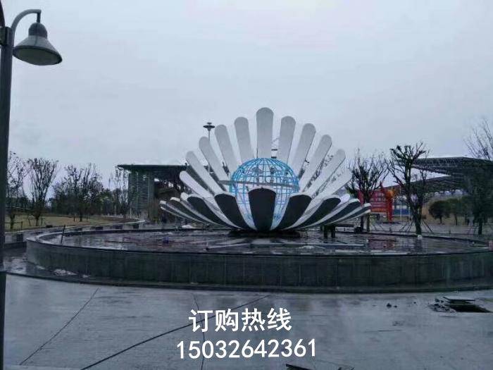 玻璃钢贝壳雕塑 露天雕塑 水景贝壳雕塑厂家