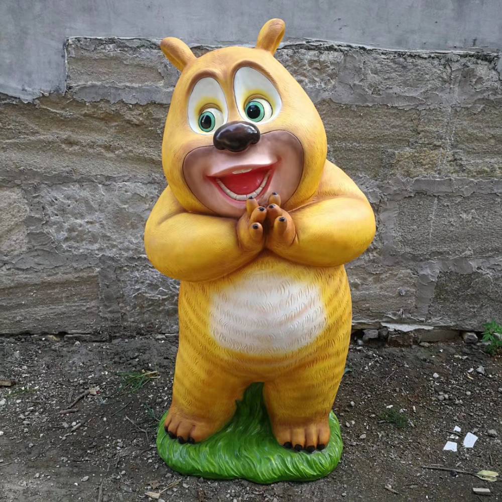 玻璃钢卡通雕塑熊出没熊大熊二光头强景观游乐园雕像摆件