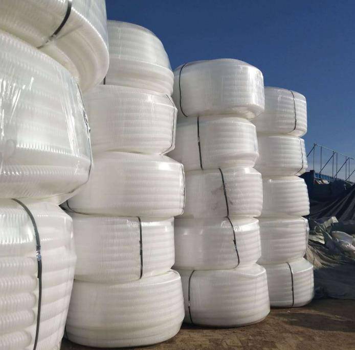 楚雄州大姚县打孔波纹管用—110打孔波纹管-75白色打孔管