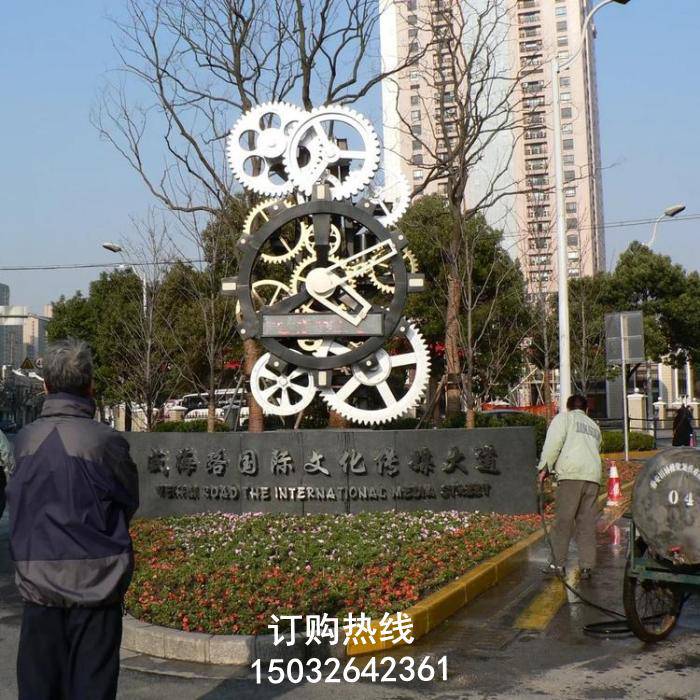 几何齿轮雕塑厂家 玻璃钢雕塑报价 景区齿轮雕塑厂家  广场雕塑