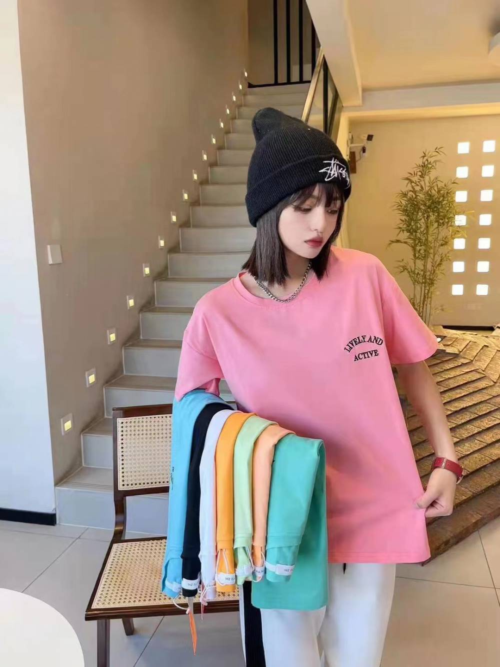 安徽阜阳农村赶集市场进货质量***休闲宽松大版T恤