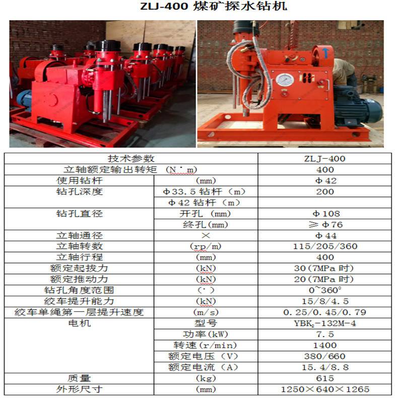 现货供应200米坑道超前探孔防突钻机煤矿探水钻机岩石