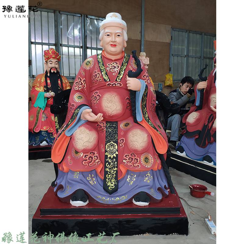 河南玻璃钢脱胎神像 土地爷土地奶奶雕塑 山神爷佛像 社公社婆塑像