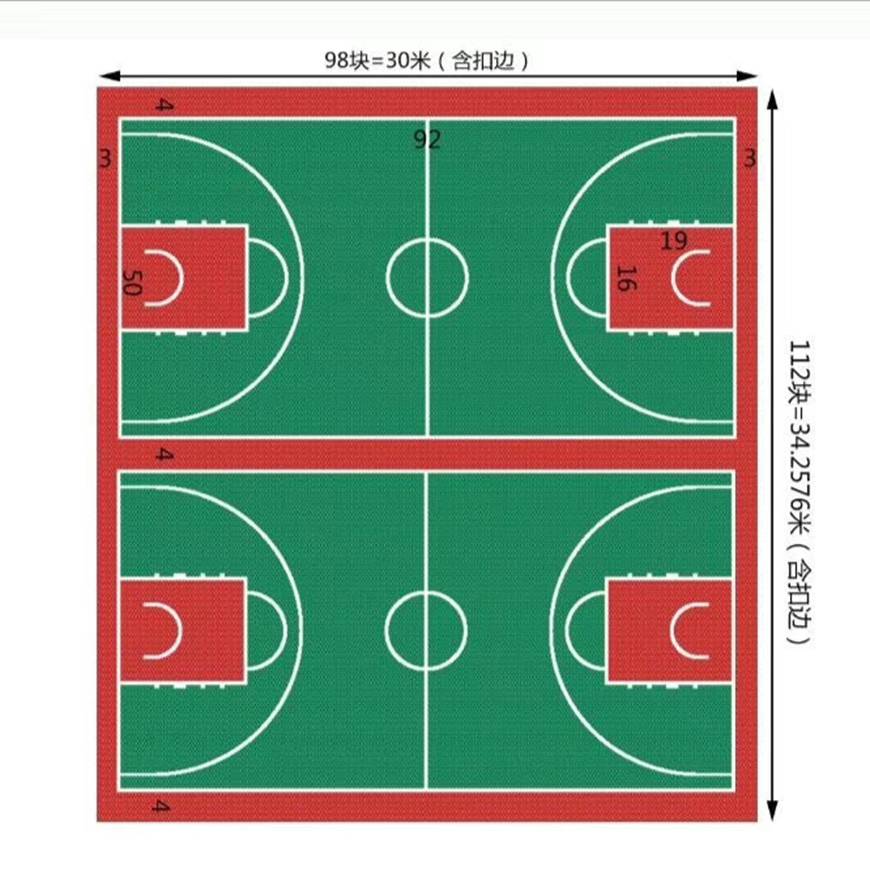 室外篮球场规格尺寸是多少丙烯酸篮球场材质图片