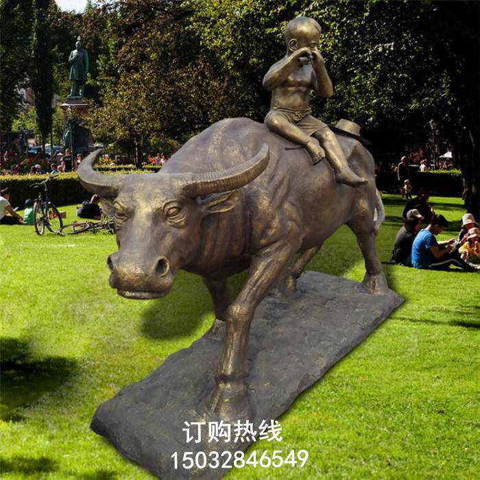 切面牧童雕塑厂家  动态雕塑 露天雕塑