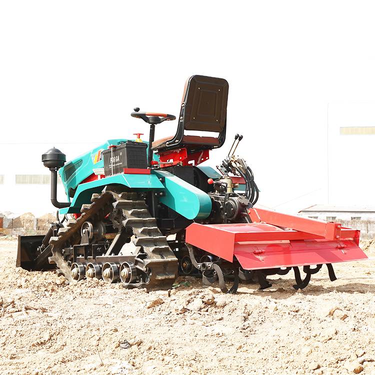 自走式果园施肥开沟机履带行走管理机25马力乘坐式履带旋耕机