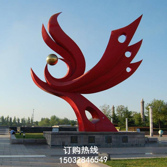 户外火凤凰雕塑厂家 户外摆放 标识雕塑