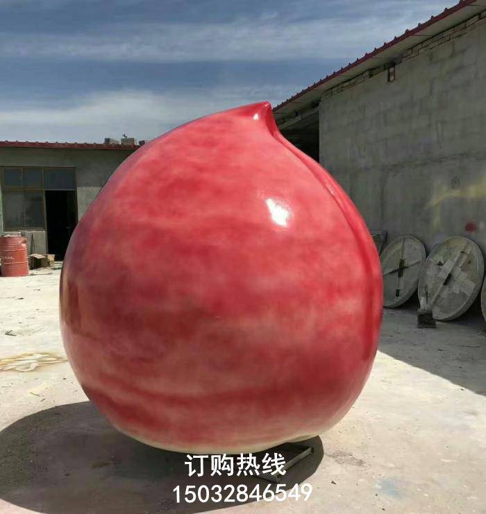 仿真立体寿桃雕塑 欧式风格 灯光寿桃雕塑厂家