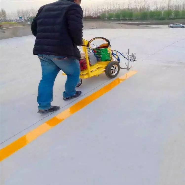 手推式热熔划线机道路公路熔料划线车自带热熔釜标线机