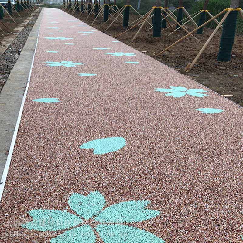 陶瓷颗粒彩色路面彩色路面彩色防滑路面材料抗紫外线