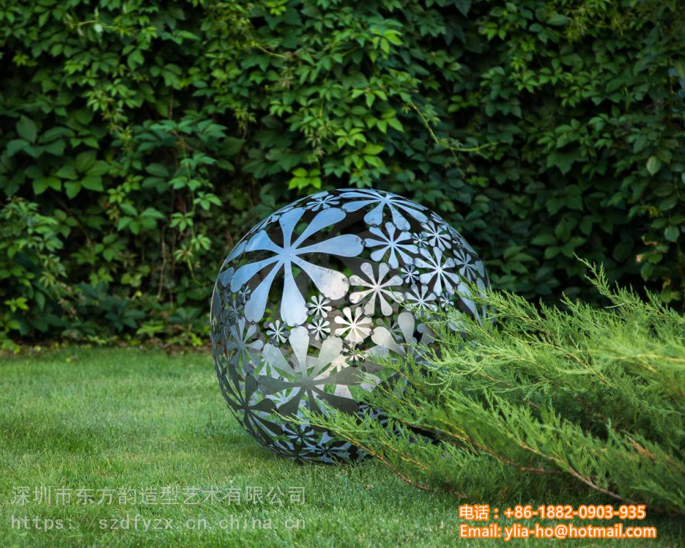 东方韵艺术雕塑不锈钢镂空球雕塑哪家好大型不锈钢镂空球厂家