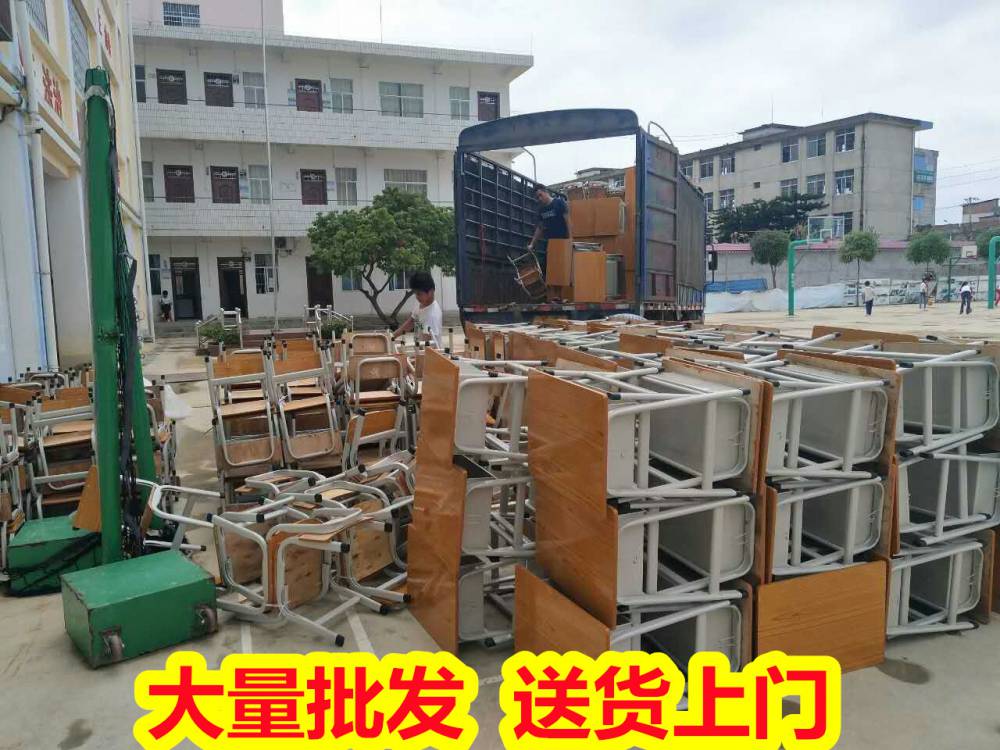 河池宜州学生桌椅 可升降单人课桌椅 本地厂家