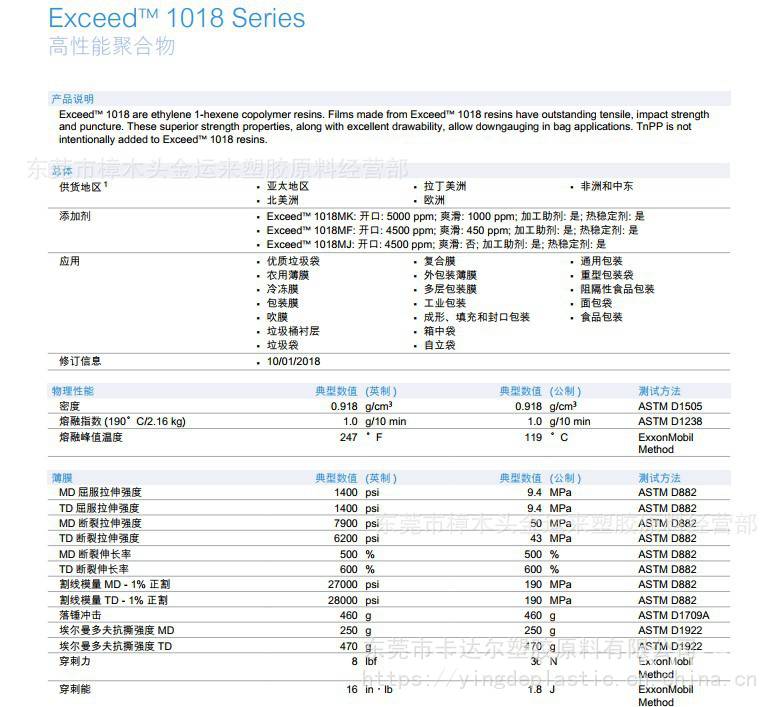 高拉力茂金属聚乙烯mlldpe代理商