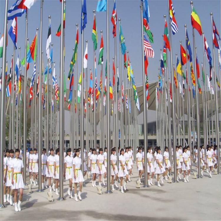 厂家供应 盐城电动旗杆价格 锥形国旗杆 可***安装