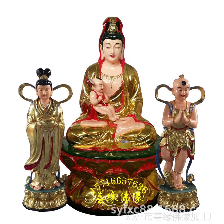 塑钢观音老母佛像订做观音菩萨佛像大小型摆件琉璃观音菩萨佛像