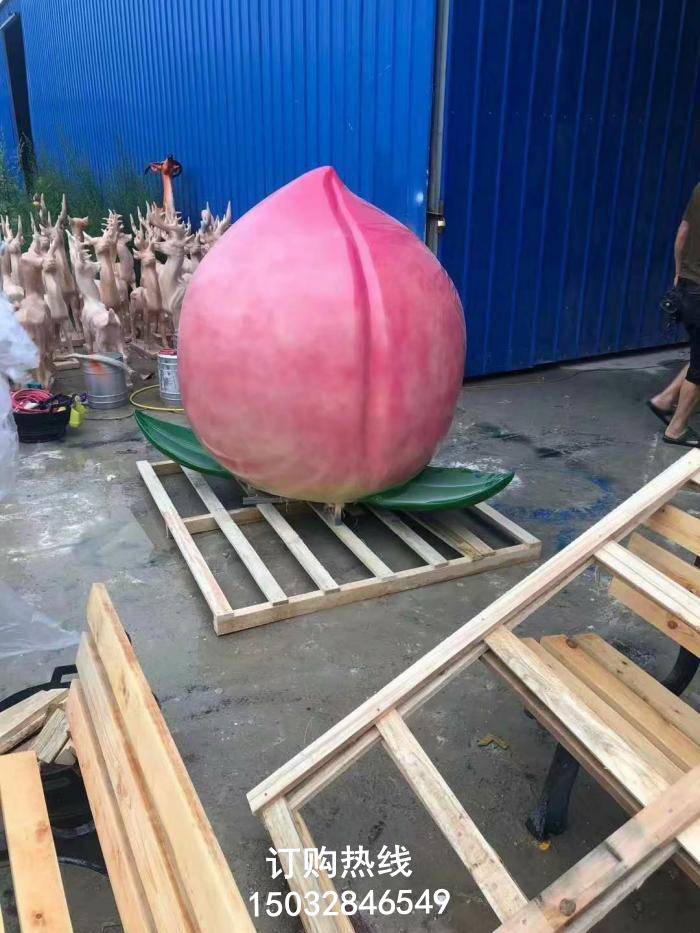 寿桃雕塑 景观雕塑 抽象寿桃雕塑厂家