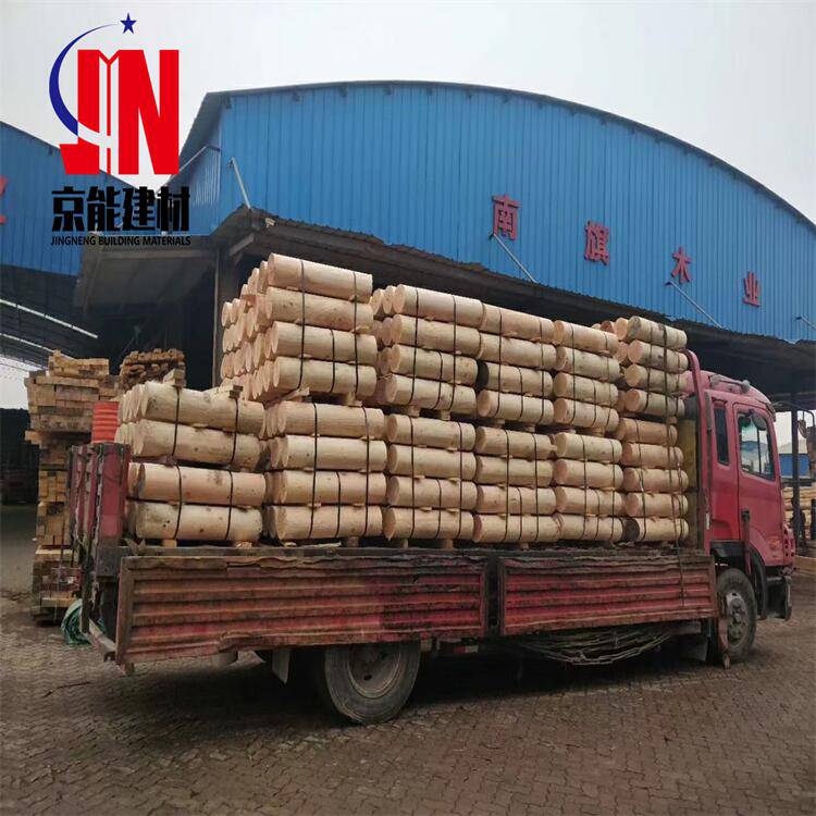 天津东丽足2.9米枕木木材市场各种松木京能建材
