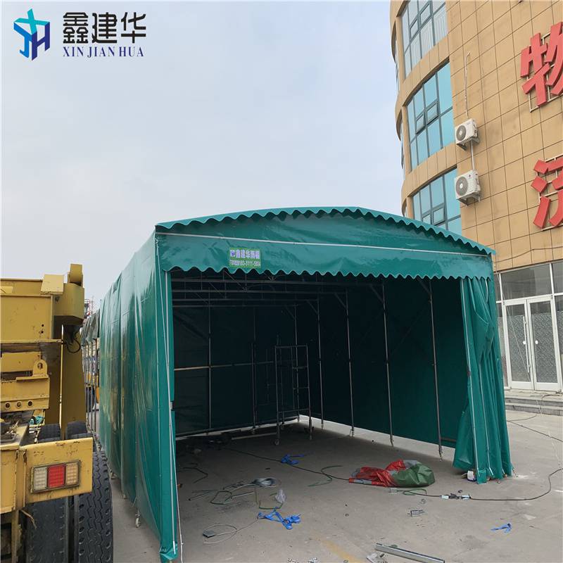 可伸缩仓库棚 悬空工业帐篷 天津西青 智能遥控