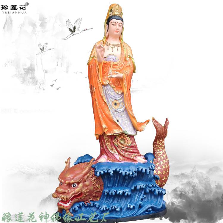 玻璃钢雕塑厂家 观音菩萨雕塑厂家 南海观音塑像 白衣观音佛像