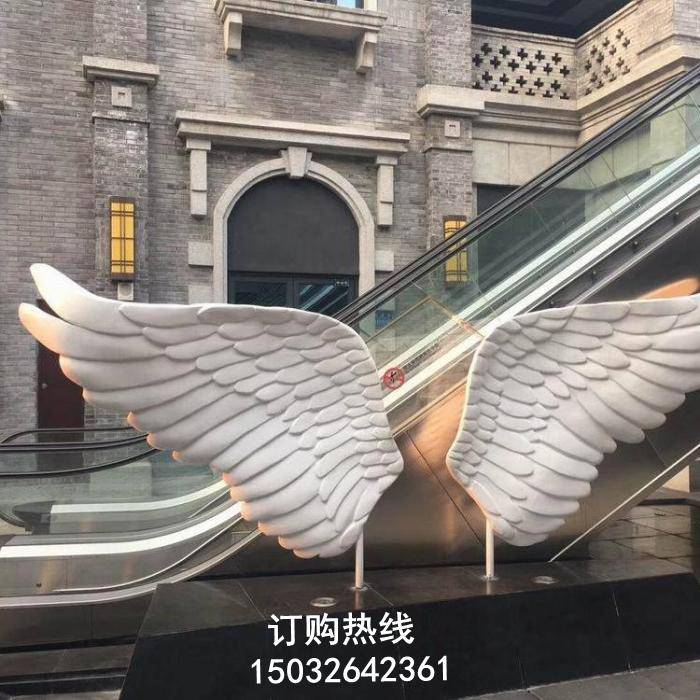 静态翅膀雕塑厂家 大型不锈钢雕塑 钢管翅膀雕塑厂家 室外软装