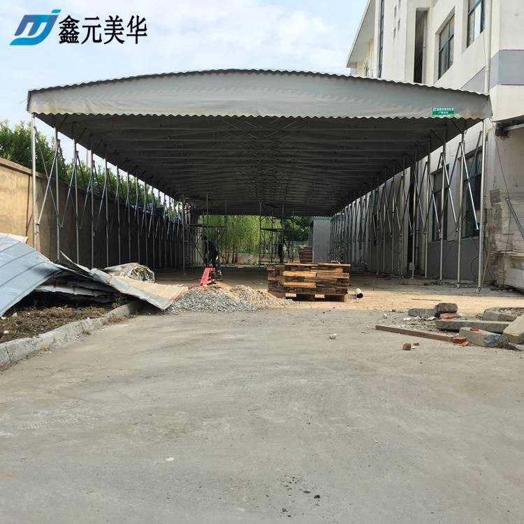 邢台大型伸缩简易仓库临时堆货防尘帐篷